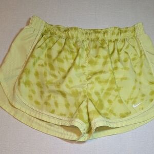 Nike Women's Yellow Tie-Dye Athletic Shorts